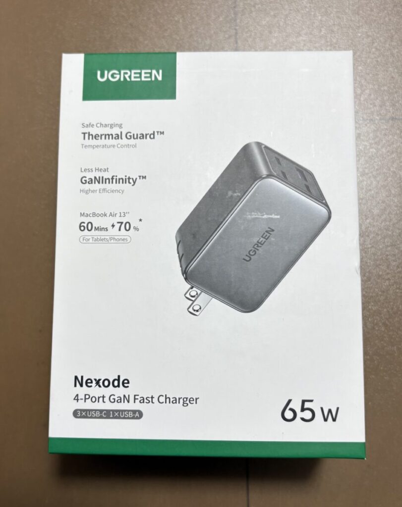 UGREEN Nexode 65W 外箱 画像
