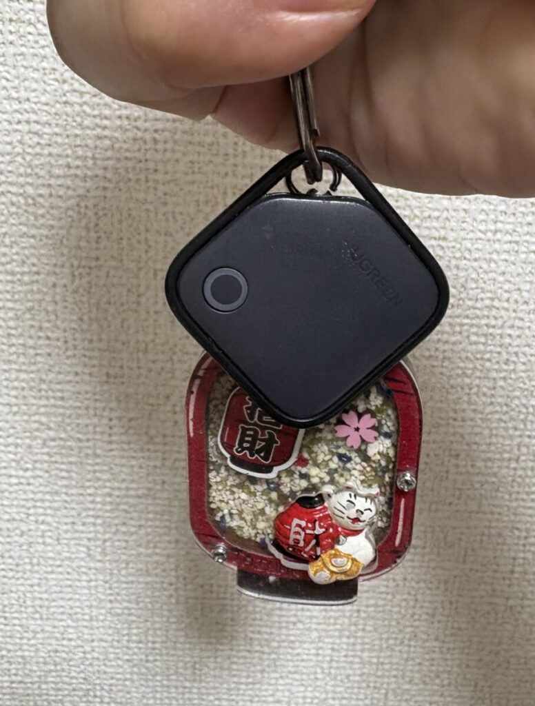 UGREEN FineTrack Smart Finder　資料例　キーリングに装着