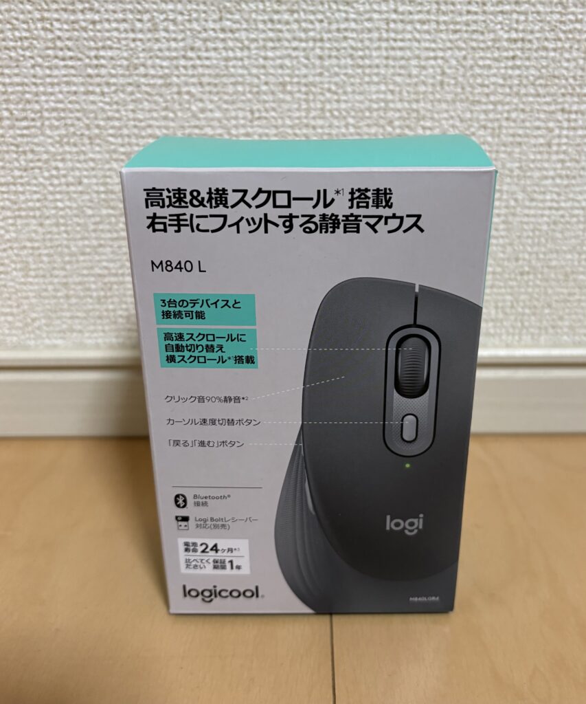Logicool M840L　外箱　画像